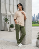 Beige Premium Unisex Oversized Tee