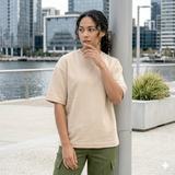 Beige Premium Unisex Oversized Tee