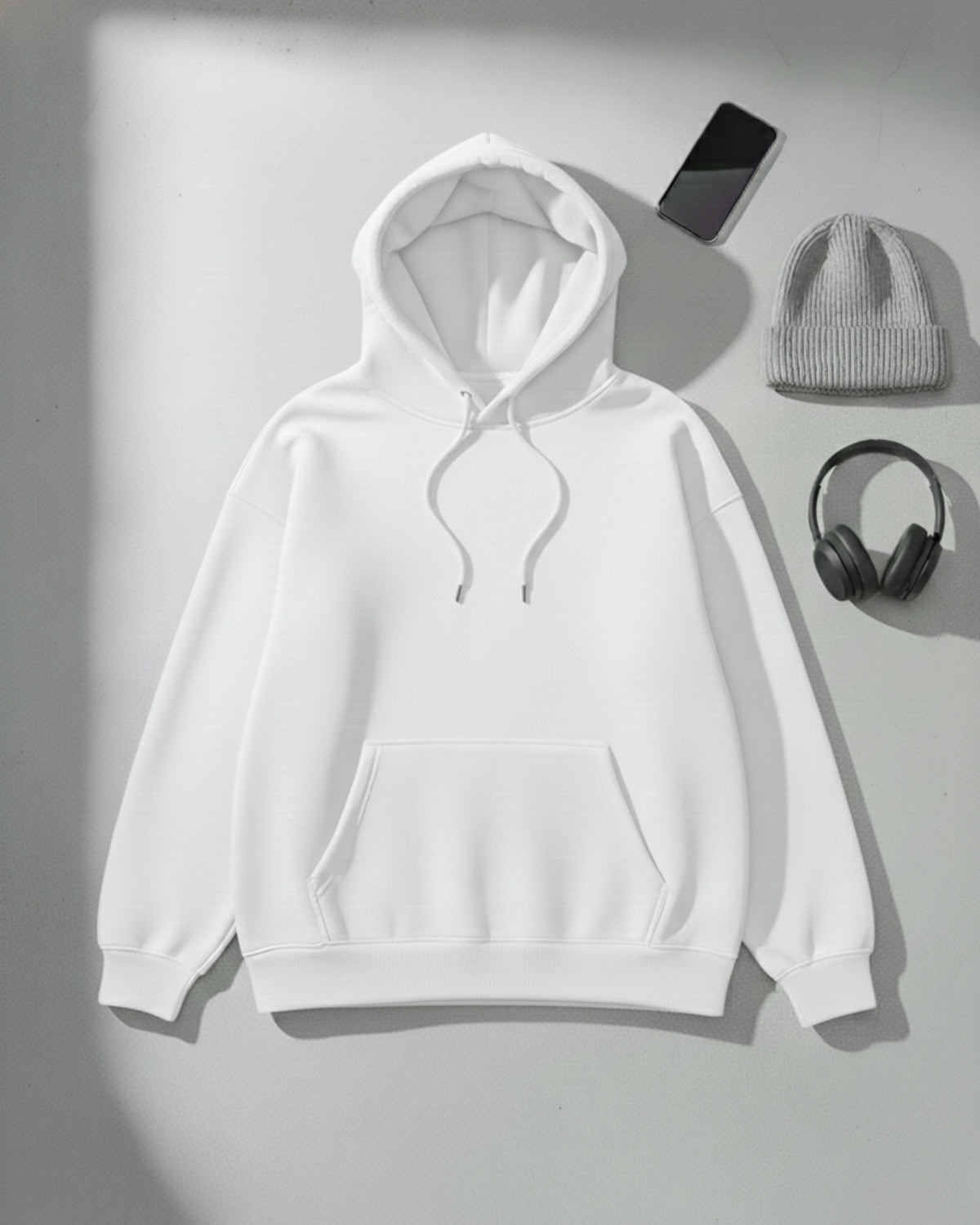 White Unisex Oversized Hoodie - Layer Up Heavy