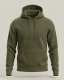 Olive Green Unisex Regular fit Hoodie - Layer Up Lite