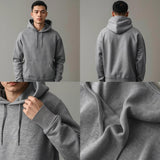 Grey Melange Unisex Regular fit Hoodie - Layer Up Lite