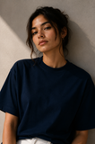 Navy Blue Premium Unisex Oversized Tee