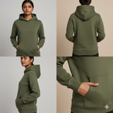 Olive Green Unisex Regular fit Hoodie - Layer Up Lite