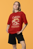 Golden Coast Escape – Retro Beach Unisex Oversized T-Shirt