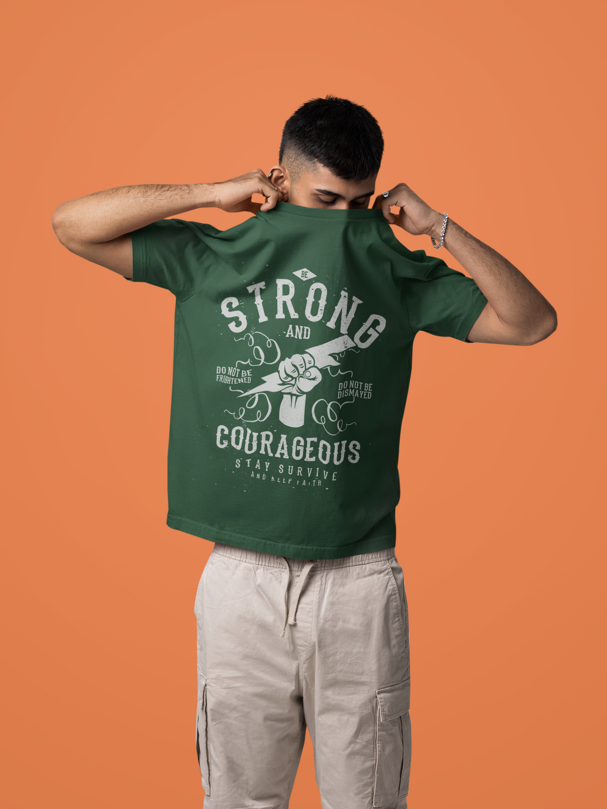 Be Strong and Courageous Unisex Oversized T-Shirt