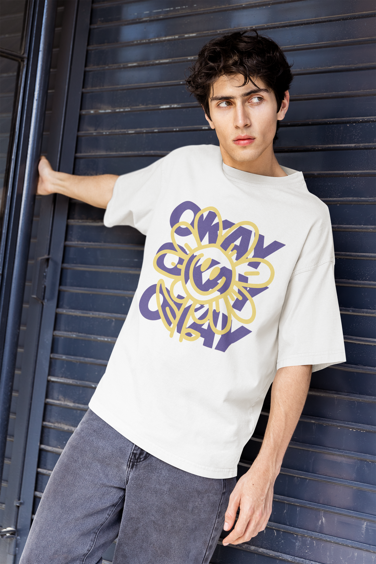 Okay Okay Okay – Keep Smiling Unisex Oversized T-Shirt